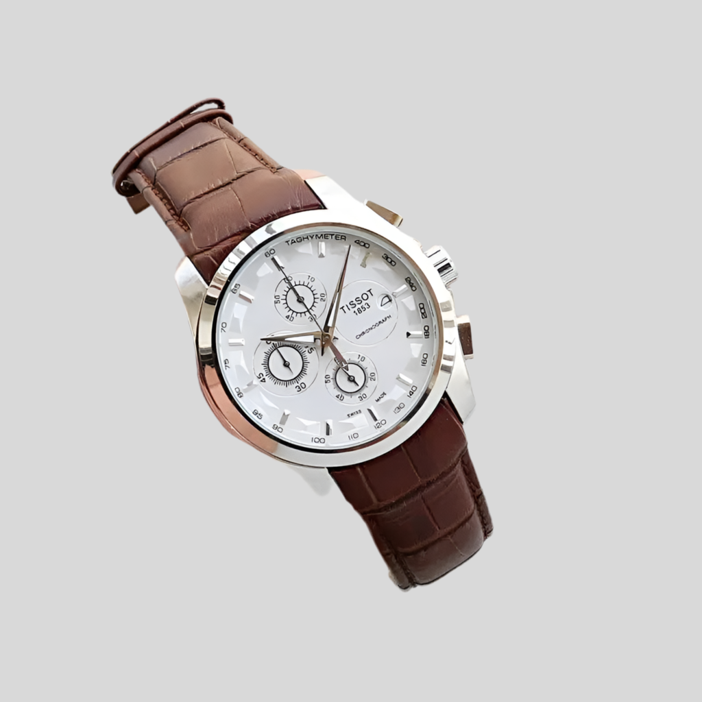 Tissot 1853 Black Silver Leather