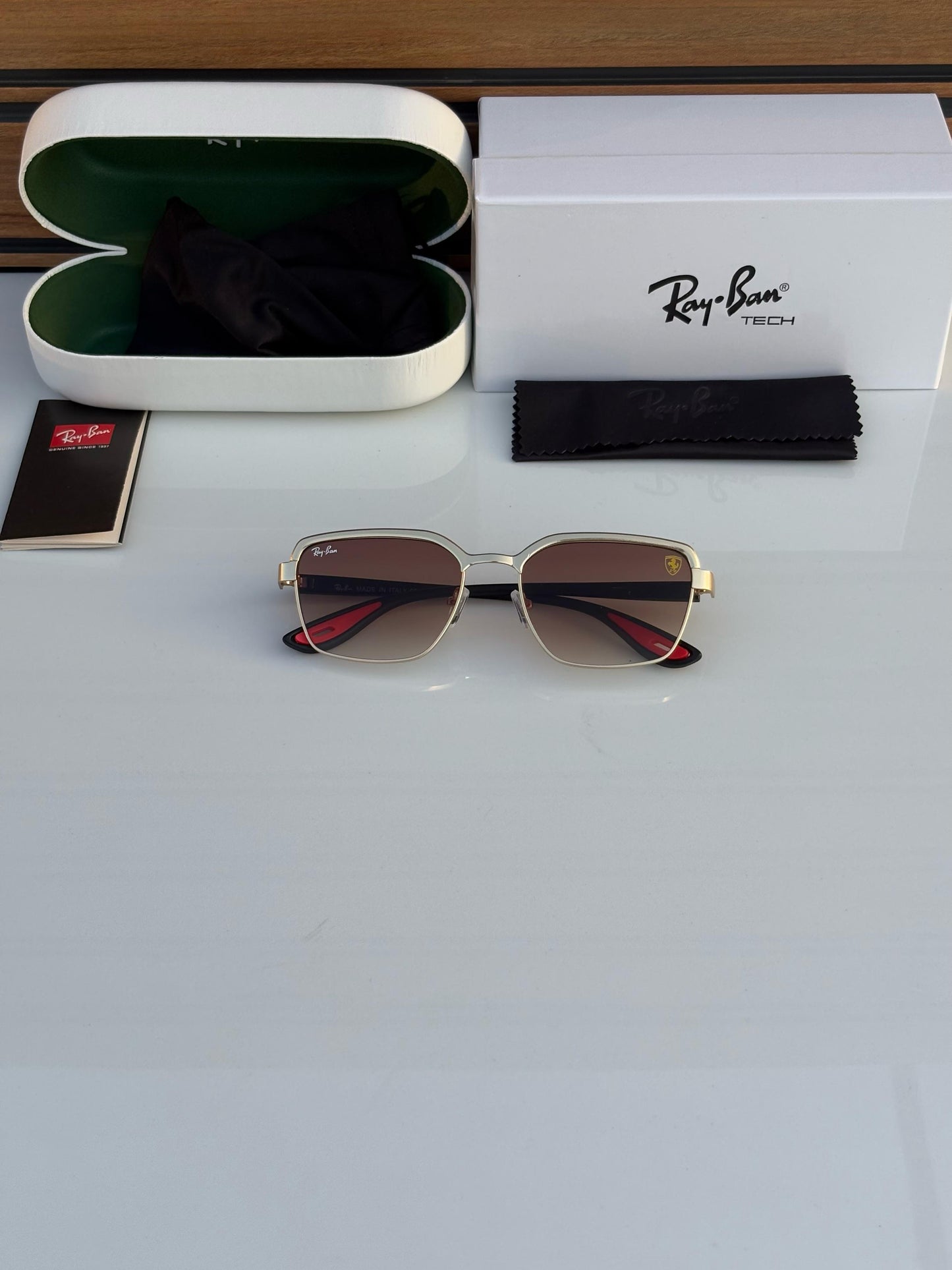 RAYBANN 07 GOLDEN BROWN SHADES