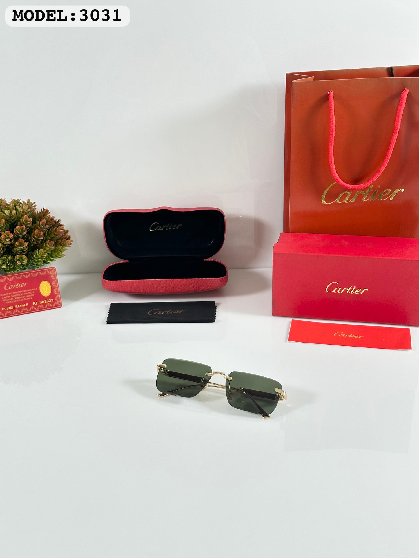 Cartierr 3031 Gold/Green