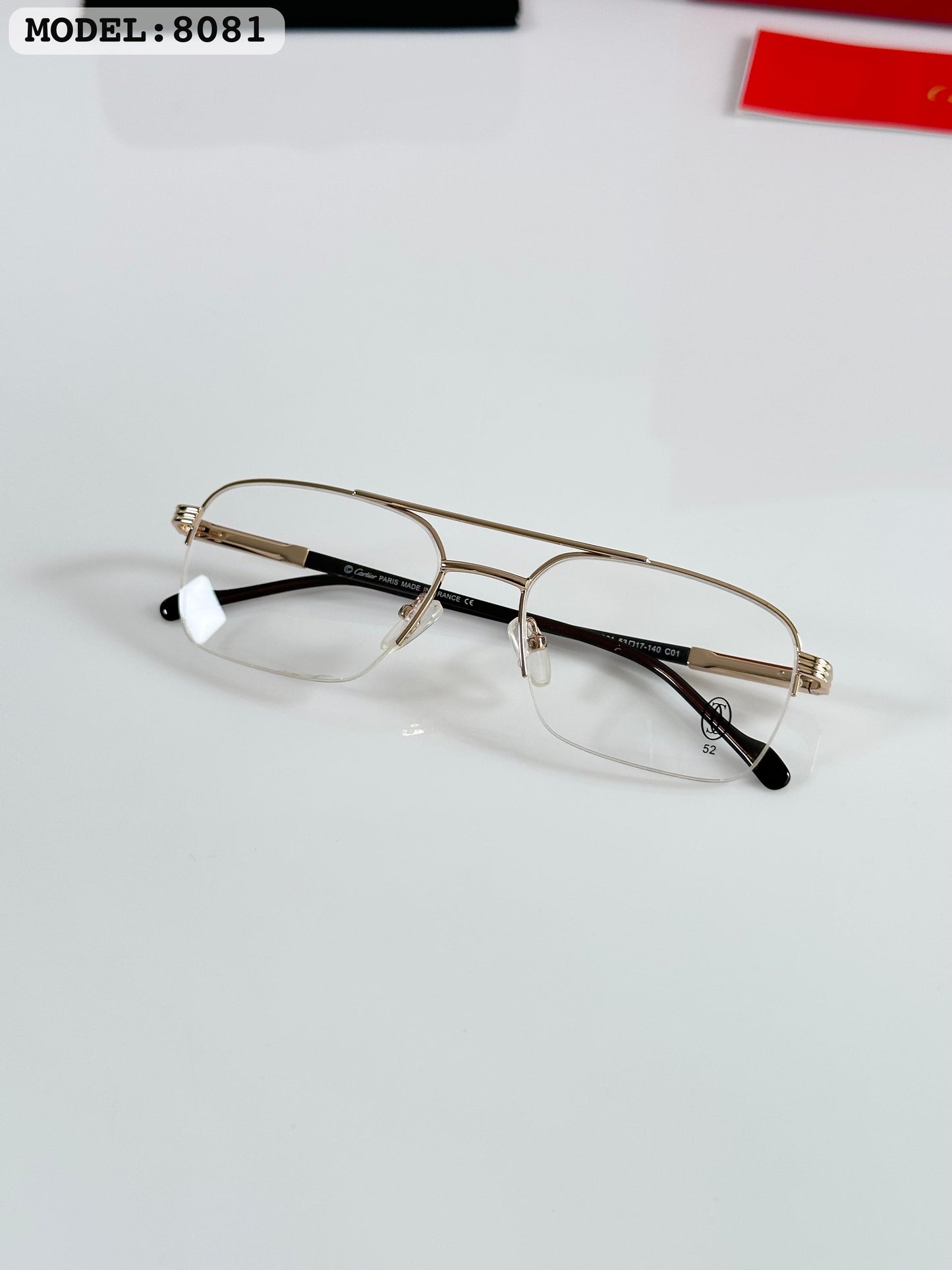 Cartierr 8081 Gold Frames