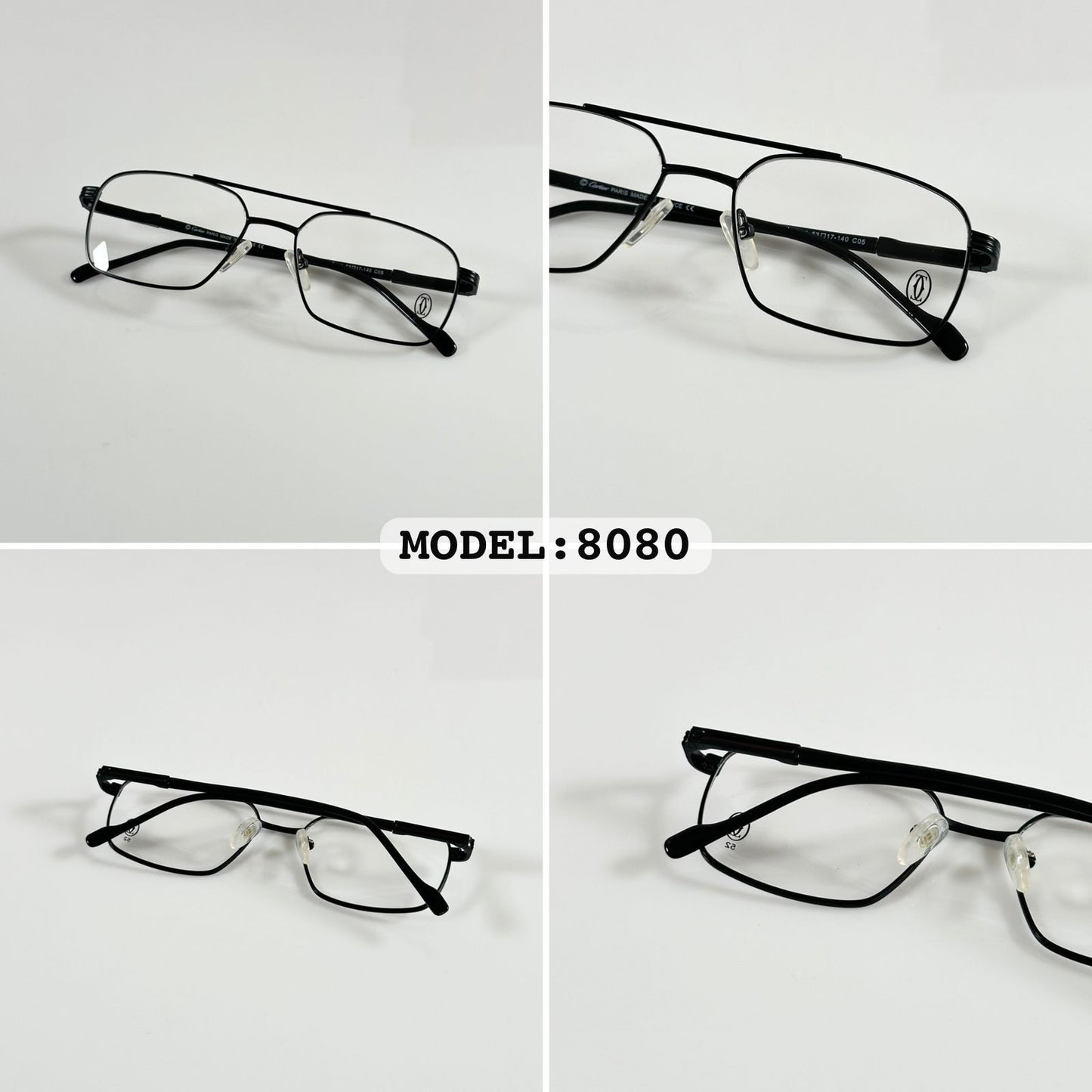 Cartierr 8080 Black Metal Frames