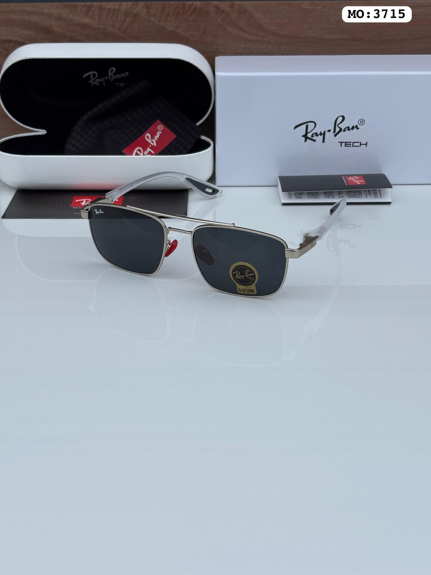 Raybann 3715 Silver Black
