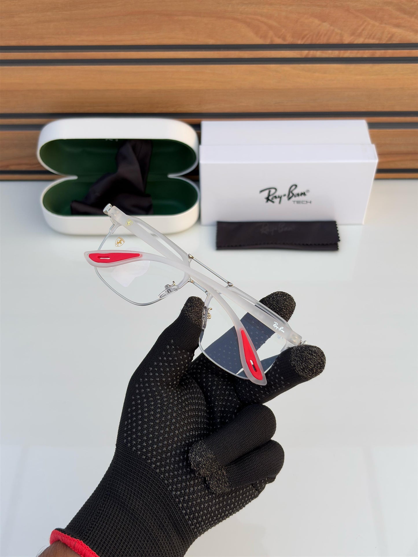Rayban 04 Silver/Transparent Frames