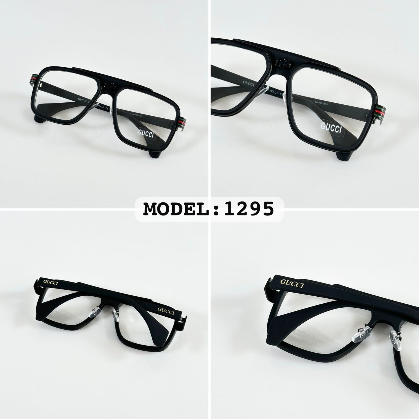 GUCCII 1295 Black Frame