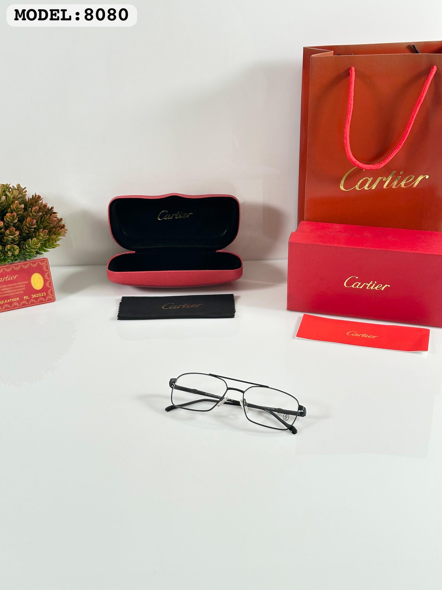 Cartierr 8080 Black Metal Frames