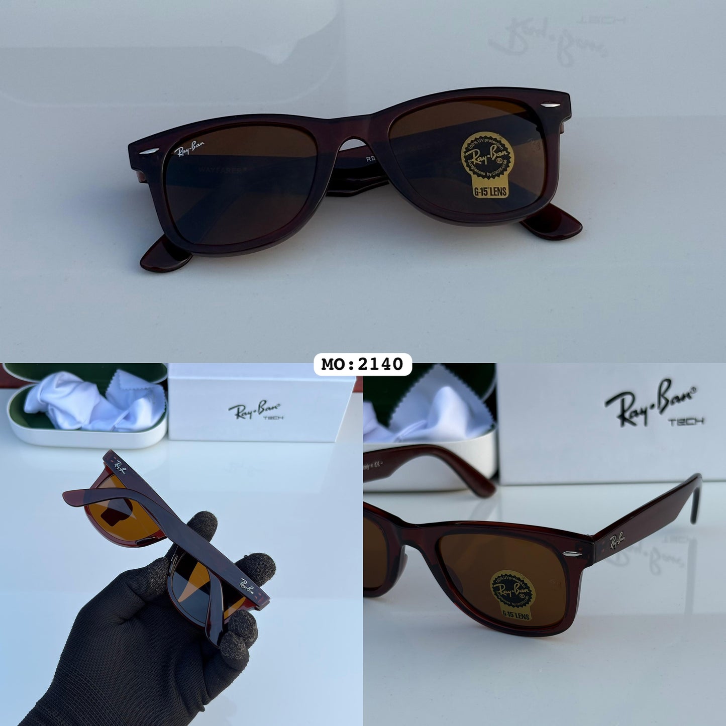 RB 2140 Slant Brown Premium Sunglass