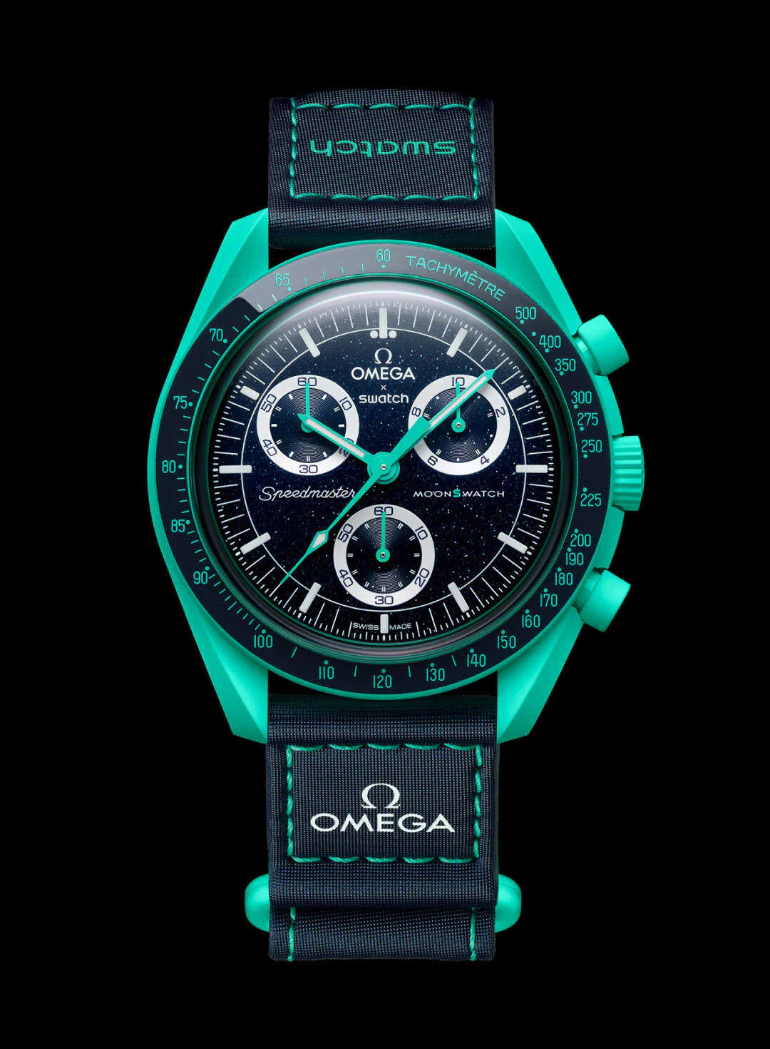 Swatch x Omega Bioceramic Moonswatch Mission On Earth Polar Lights