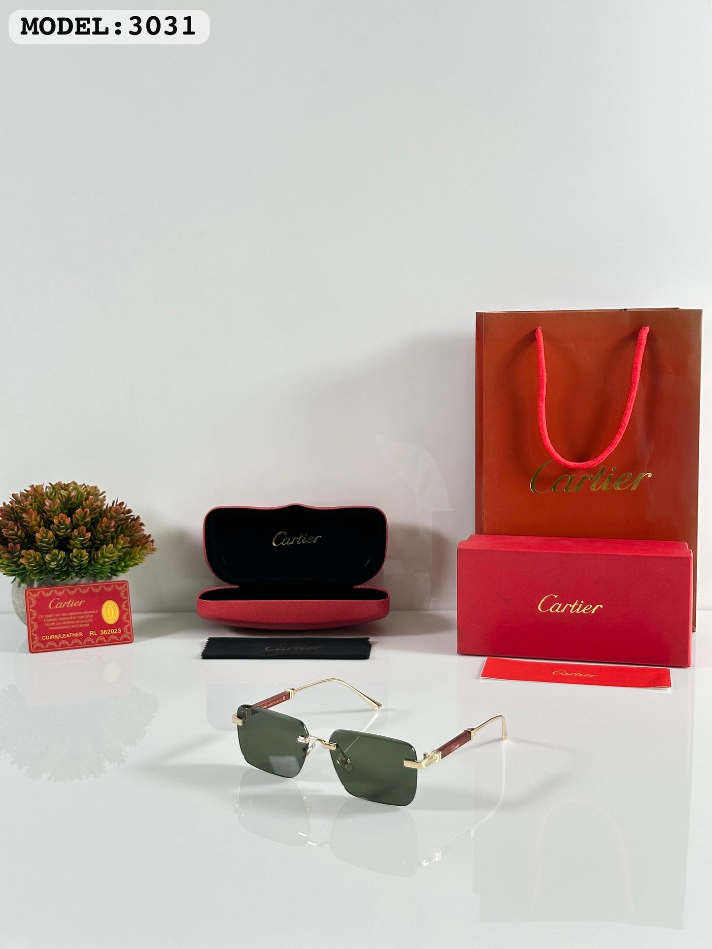 Cartierr 3031 Gold/Green