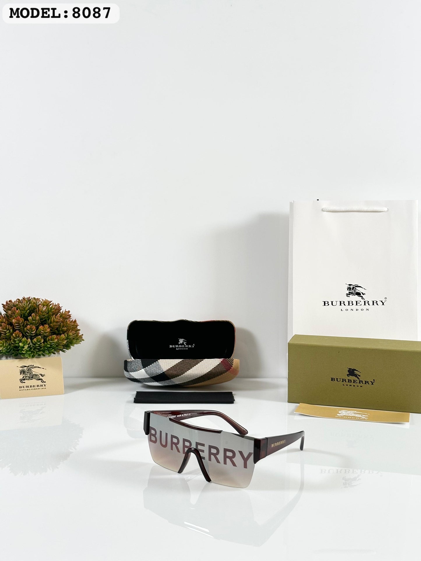 Burberryy Black and Silver Mercury Sunglasses