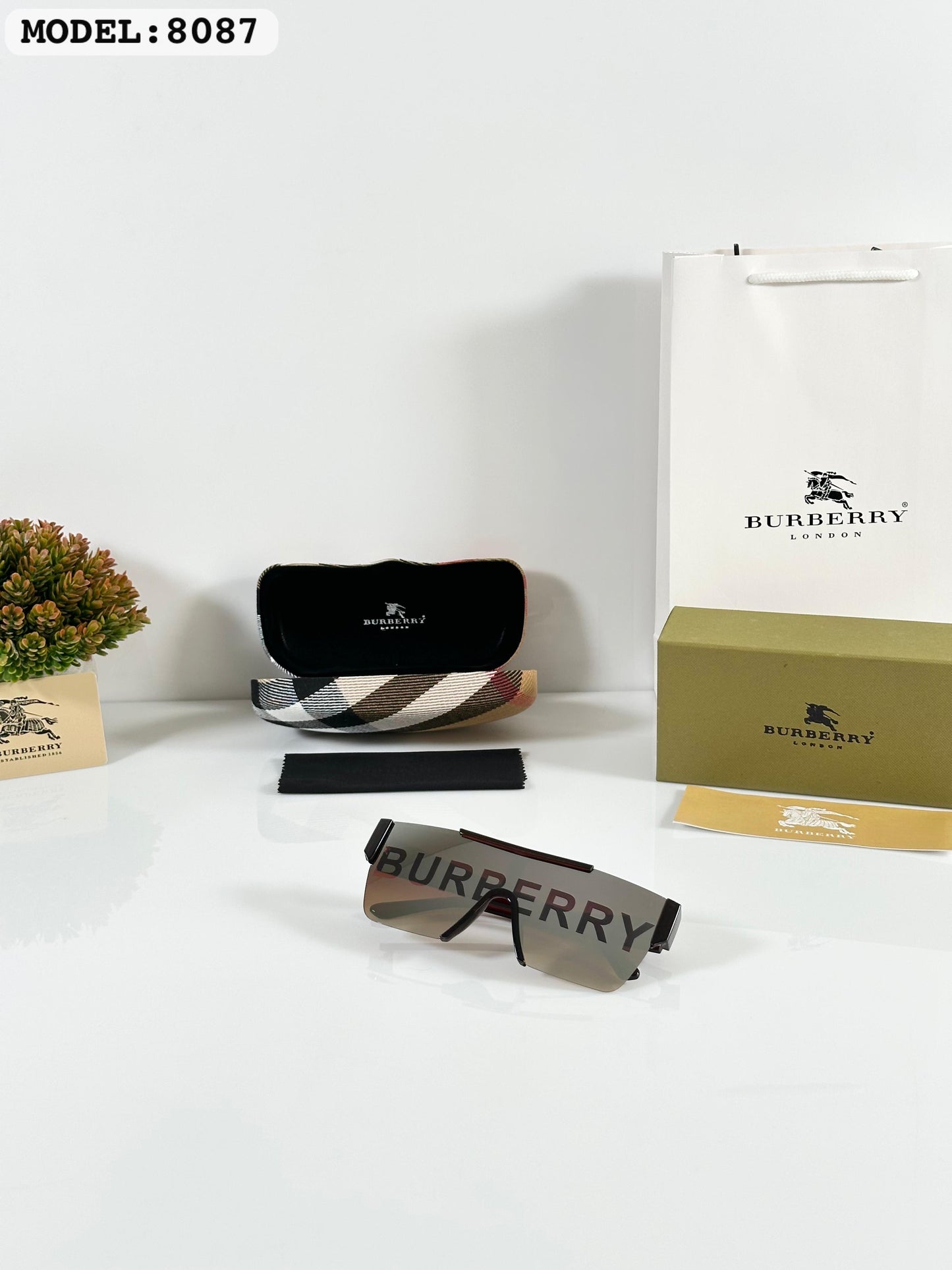 Burberryy Black and Silver Mercury Sunglasses