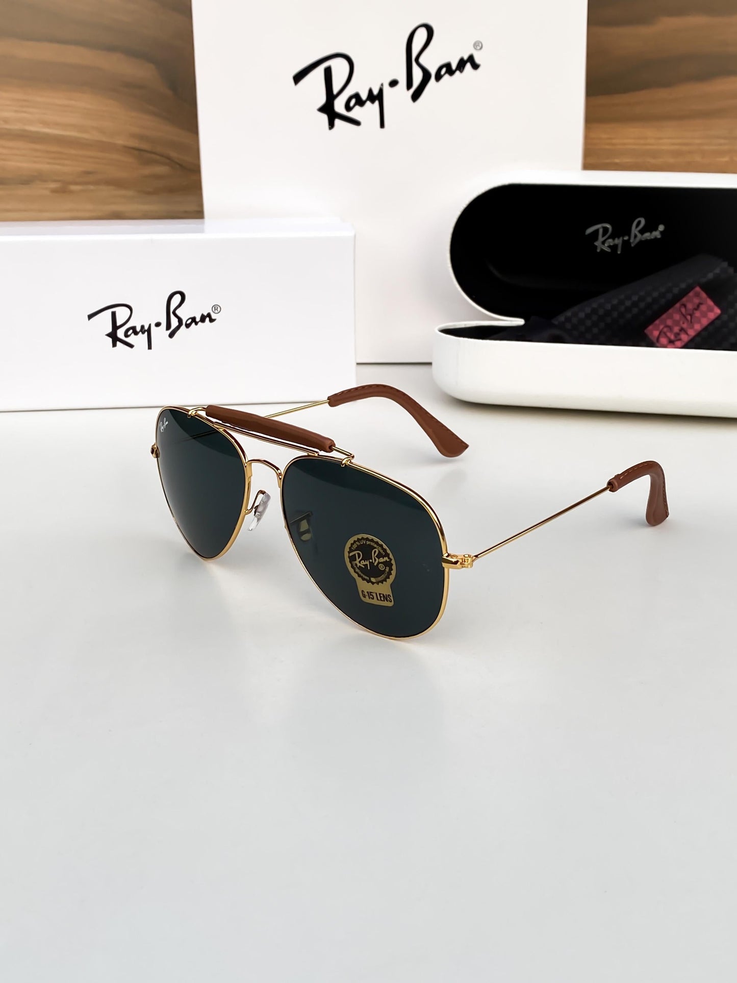 Raybann Aviator Gold Black
