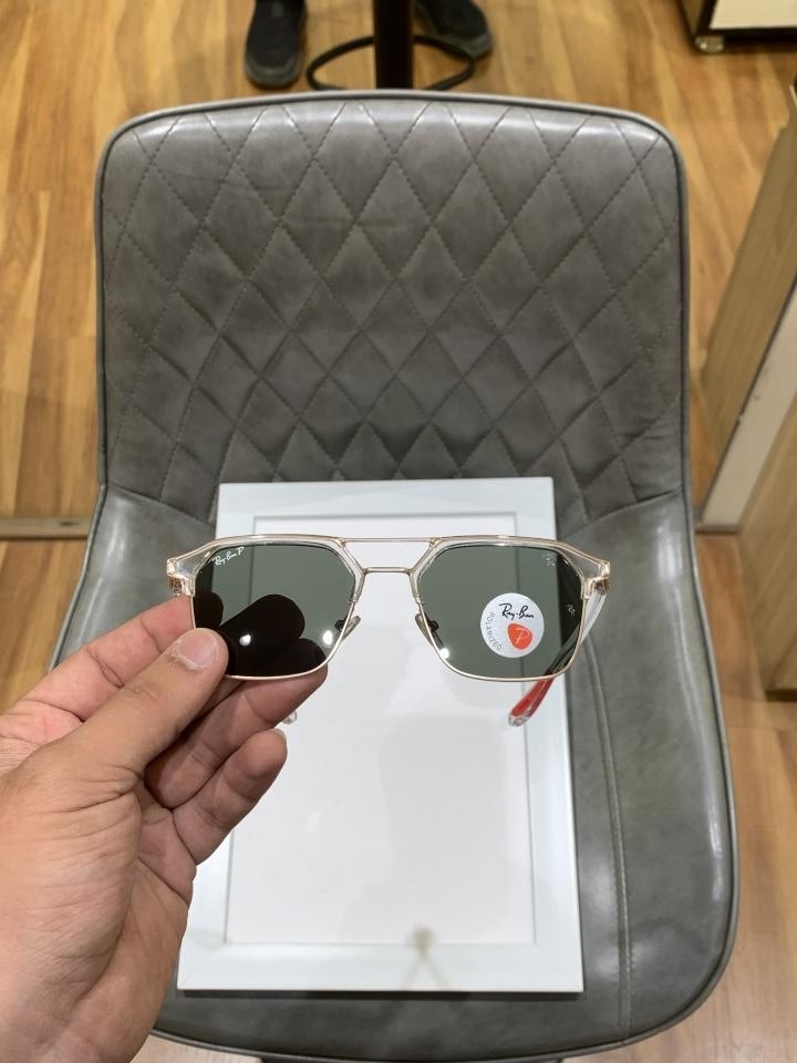 RayBan 04 Transparent White/Green Premium