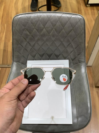 RayBan 04 Transparent White/Green Premium