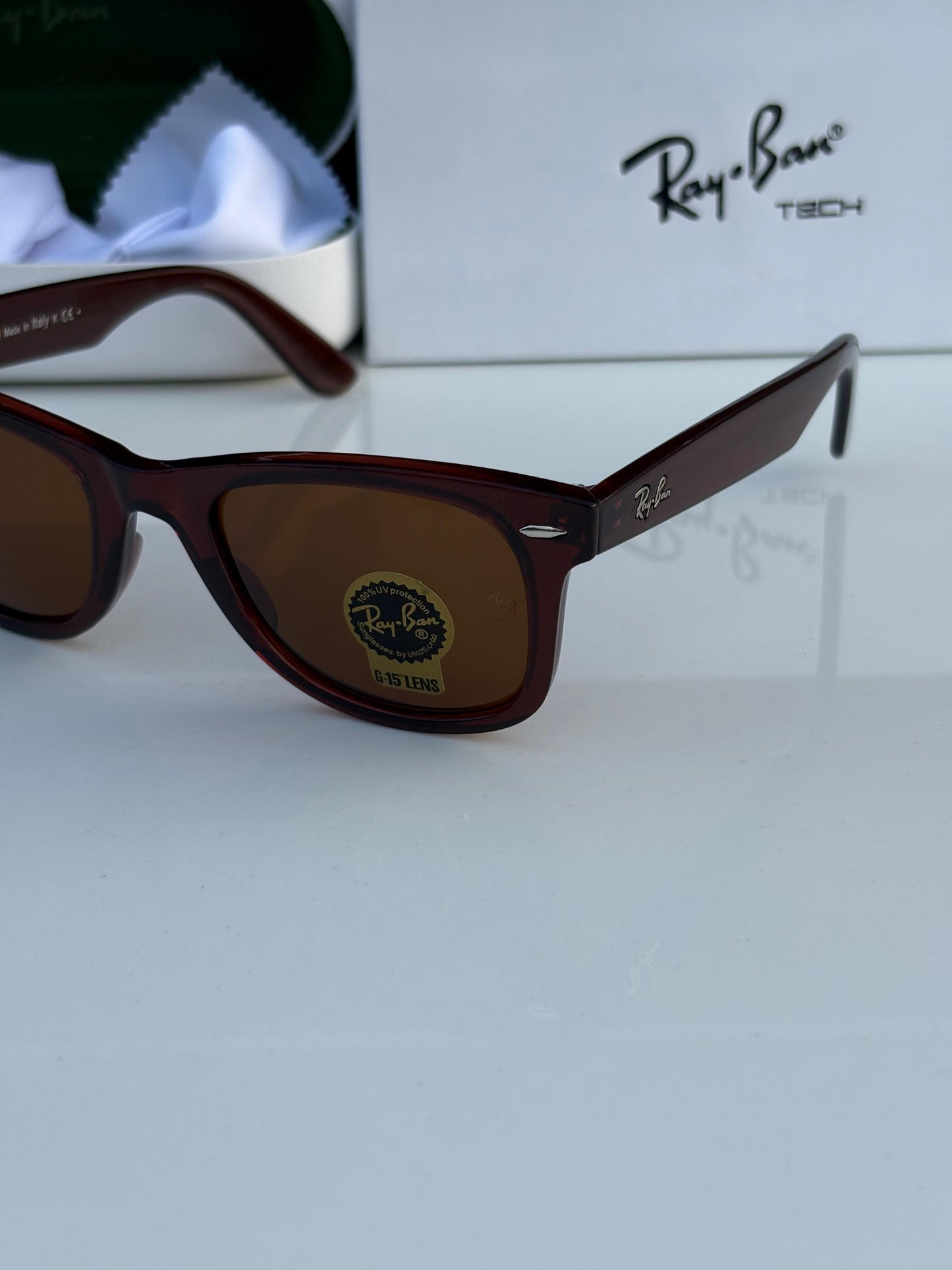 RB 2140 Slant Brown Premium Sunglass