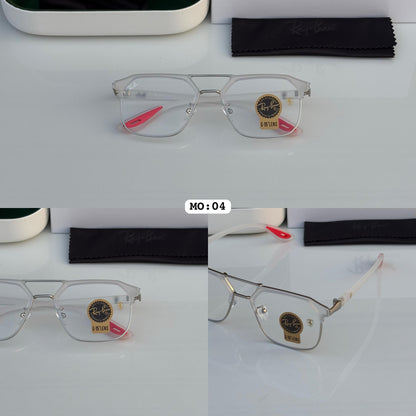 Rayban 04 Silver/Transparent Frames