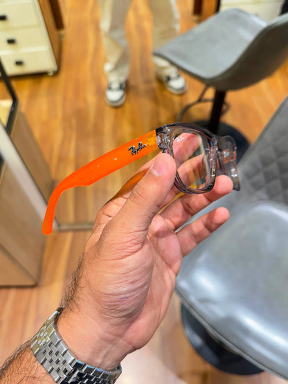 RB 0502 Transparent Grey/Orange Frame