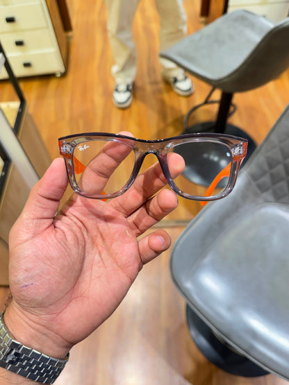 RB 0502 Transparent Grey/Orange Frame