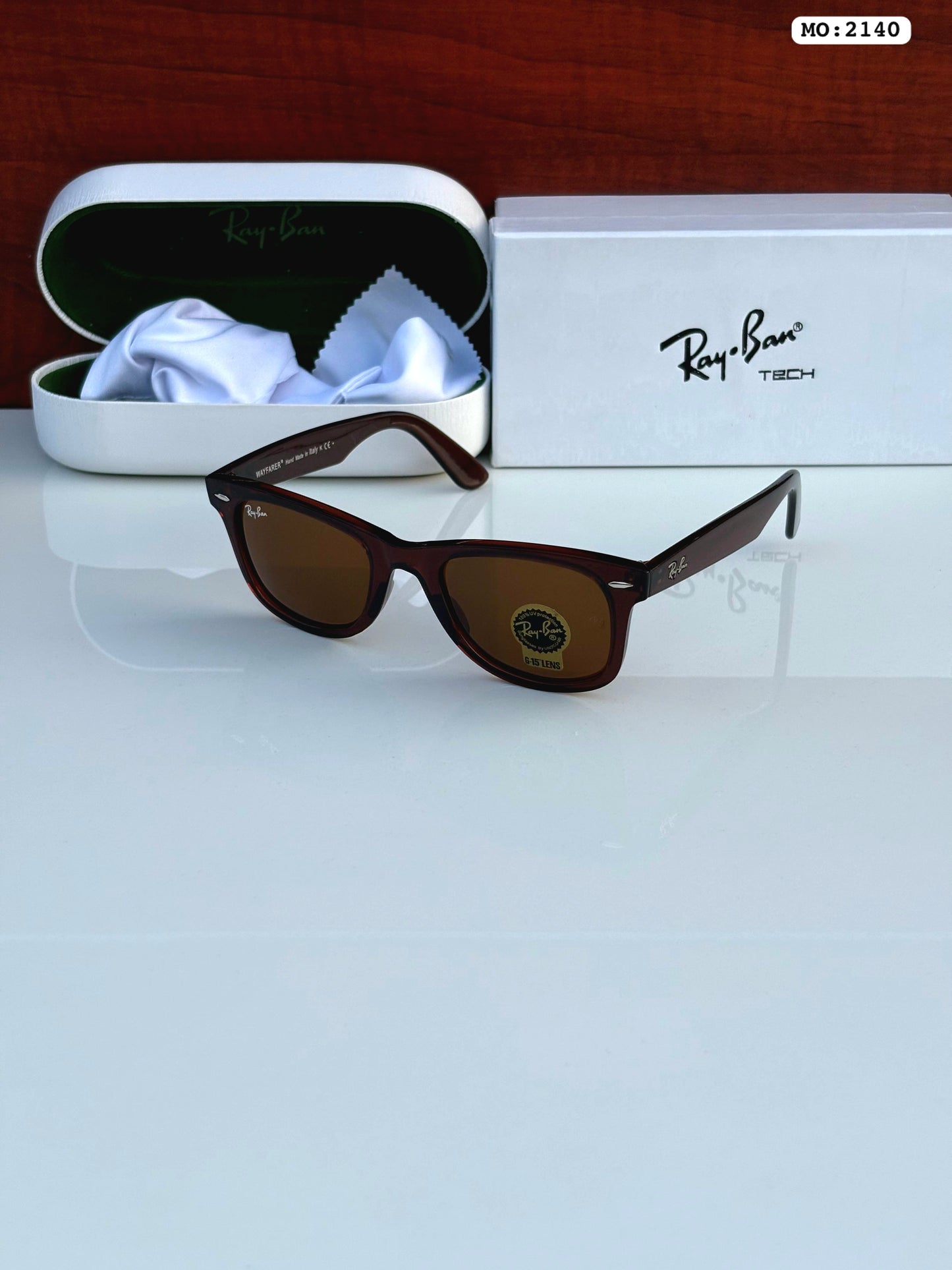 RB 2140 Slant Brown Premium Sunglass