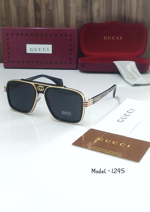 Guccii 1295 Gold/Black (Premium Sunglass)