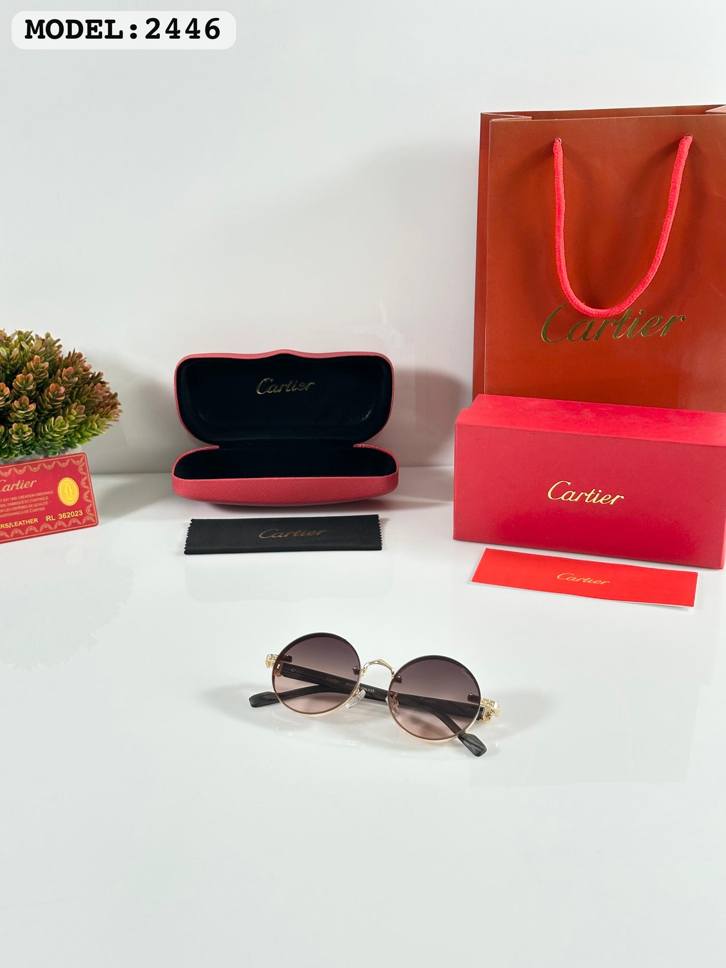 Cartierr 2446 Gold Brown