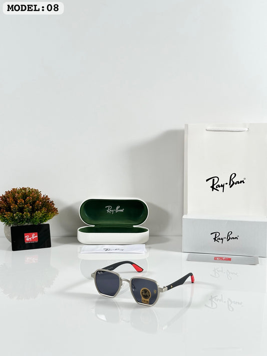 RayBan 08 Silver/Black Model