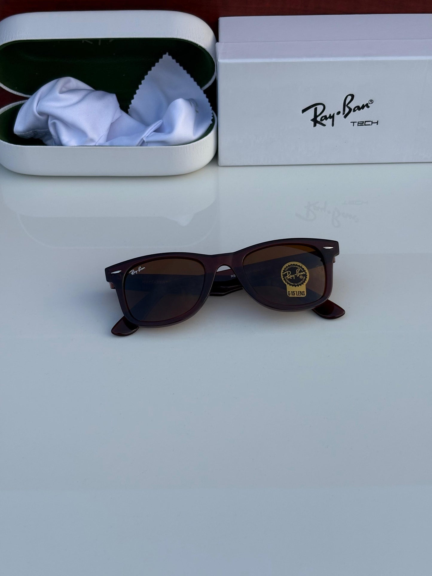 RB 2140 Slant Brown Premium Sunglass