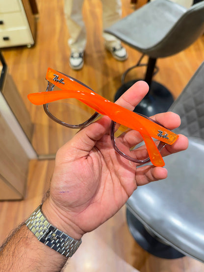 RB 0502 Transparent Grey/Orange Frame