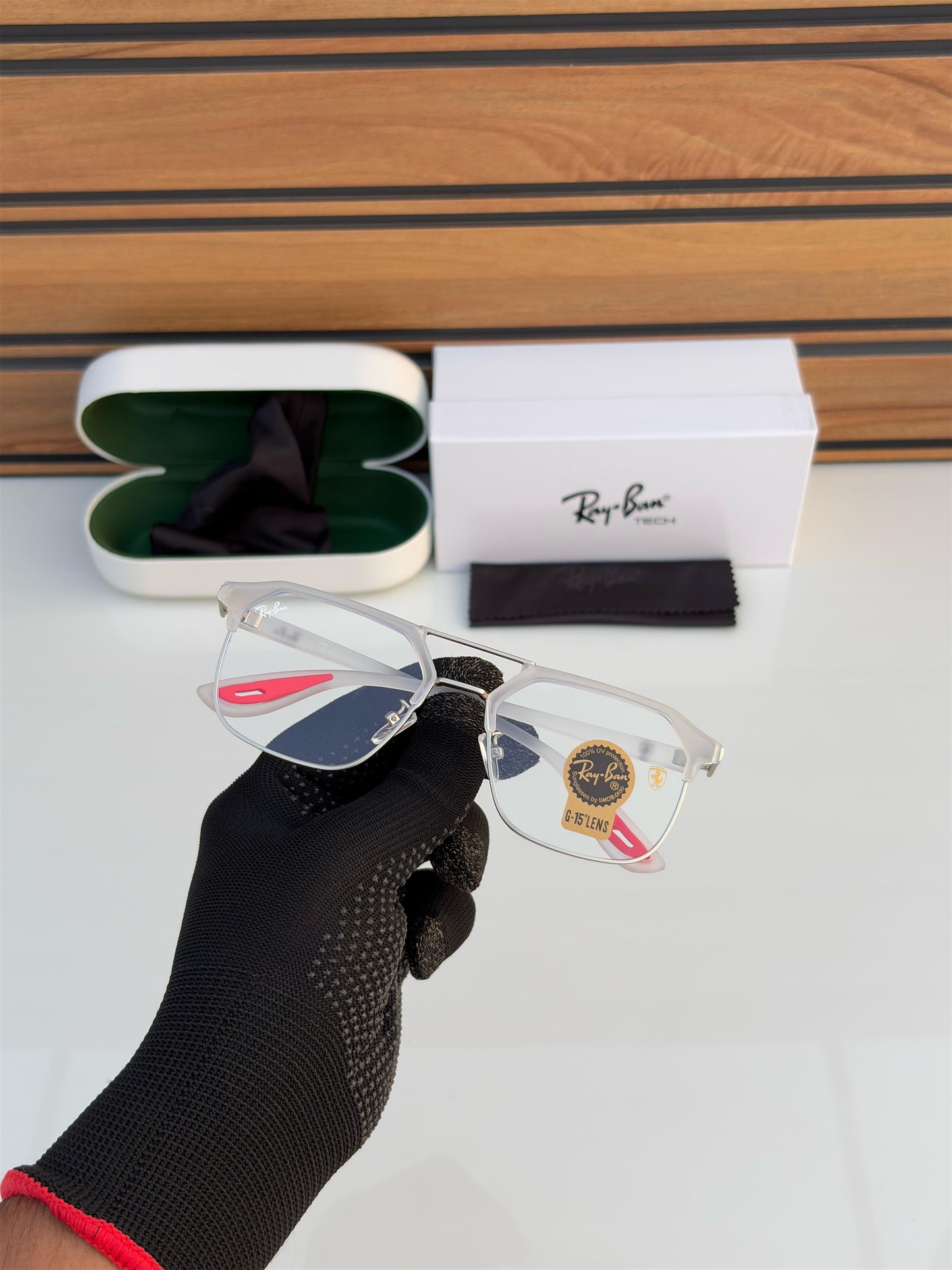 Rayban 04 Silver/Transparent Frames